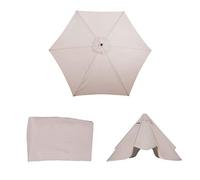 Housse De Rechange Pour Parasol Florida, Housse De Rechange Pour Parasol, Ø 3m Polyester 6 Baleines Crème Gris