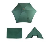 Mendler Toile de Rechange pour Parasol Florida, Toile de Rechange pour Parasol, Ø 3m Polyester 6 Baleines - Vert Olive