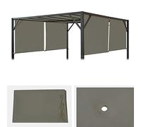 Mendler Toile de Rechange pour Toit de pergola Baia 3x3m - Taupe