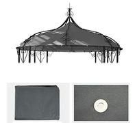Mendler Toile de Rechange pour Toit Pergola Pavillon Almeria Ø 3m - Gris