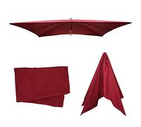 Mendler Toîle de Remplacement pour Parasol Florida, 3x4m, Polyester 6kg - Rouge-Bordeaux