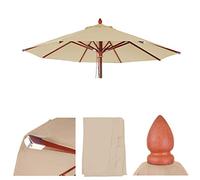 Mendler Toile pour parasol de gastronomie en bois HWC-C57 rond Ø3m polyester 3kg crème gris