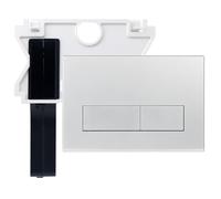 Mendorio Plaque de Commande WC avec Trappe de visite Compatible avec Geberit Sigma, UP300 et UP320，Double Chasse，245 × 164mm(Gris argenté)