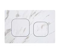 Mendorio Plaque de Commande WC Compatible avec Geberit Duofix Sigma, Delta et Basic, Kit de Rechange avec Tiges de Poussée et Cadre de Montage pour UP300 & UP320, 245 x 164 mm(Blanc-Y1-B)