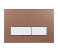 Mendorio Plaque de Commande WC, Compatible avec Geberit Sigma, UP300 et UP320, avec Double Chasse, Équipée d'un Set de Leviers de Chasse et d'un Cadre d'Installation.(Bronze Mat & Blanc Mat Bouton)