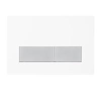 Mendorio Plaque de Commande WC, Compatible avec Geberit Sigma, UP300 et UP320, avec Double Chasse, Équipée d'un Set de Leviers de Chasse et d'un Cadre d'Installation.(Blanc Mat & Argent Mat Bouton)