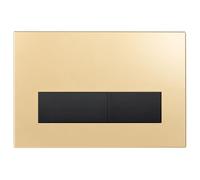 Mendorio Plaque de Commande WC, Compatible avec Geberit Sigma, UP300 et UP320, avec Double Chasse, Équipée d'un Set de Leviers de Chasse et d'un Cadre d'Installation.(Or Mat & Noir Mat Bouton)