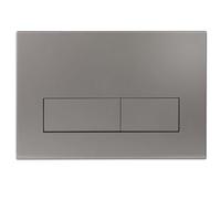 Mendorio Plaque de Commande WC, Compatible Avec Geberit Sigma, UP300 et UP320, avec Double Chasse, Équipée d'un Set de Leviers de Chasse et d'un Cadre d'Installation, Dims 245 × 164mm.(Gris foncé)