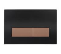Mendorio Plaque de Commande WC, Compatible avec Geberit Sigma, UP300 et UP320, avec Double Chasse, Équipée d'un Set de Leviers de Chasse et d'un Cadre d'Installation.(Noir Mat & Bronze Mat Bouton)