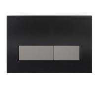 Mendorio Plaque de Commande WC, Compatible avec Geberit Sigma, UP300 et UP320, avec Double Chasse, Équipée d'un Set de Leviers de Chasse et d'un Cadre d'Installation.(Noir Mat & Gris foncé Mat Bouton)