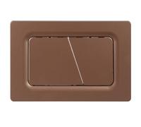 Mendorio Plaque de Commande WC, Compatible avec Geberit Sigma, UP300&UP320, avec Double Chasse, Équipée d'un Set de Leviers de Chasse et d'un Cadre d'Installation (couleur bronze)