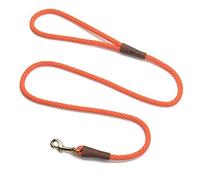 Mendota Pet Snap Leash - Laisse tressée de Style Britannique pour Chien - Fabriquée aux États-Unis - Orange - 1,2 cm x 1,2 m - pour Grandes Races