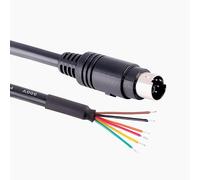 Mendouconert Câble adaptateur Mini DIN 6 broches mâle vers extrémité de fil, 1,8 m, console série USB, noir