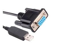 Mendouconert Câble adaptateur null modem CP2102 USB vers RS232 série D-sub 9 broches DB9 femelle Crosswire Rollover Convertisseur Cable 1,8 m