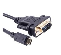 Mendouconert Câble convertisseur USB de type C USBC typec vers RS232 PDA DB9 mâle 9 broches câble adaptateur FTDI pour Win 11 10 7 8.1 1,8 m