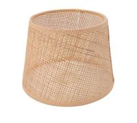 MENDUNER Abat-jour en Rotin tissé à la Main |Compatible avec les Supports E27 et E14, Conception en Maille Carrée pour un éclairage Ambiant Chaud, Facile à Installer et à Entretenir