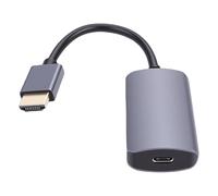 MENDUNER Adaptateur 4K 60 Hz HDMI vers USB C pour Lunettes AR, Convertisseur Vidéo avec Alimentation, Plug and Play pour Switch 2 Steam Deck, Projecteur D'affichage Portable, Conception