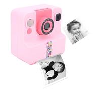 MENDUNER Appareil Photo à Impression Instantanée 1080P avec écran de 2,4 Pouces, Appareil Photo Numérique Selfie Avant et Arrière, Objectif Rotatif à 180 Degrés, Appareils Photo à (Pink)