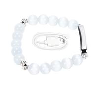 MENDUNER Bracelet de Perles Intelligent, étanche, Plus de 100 Modes | Suivi du Sommeil, Accents de Cristal, compatibilité 9.0 et IOS 10.0+, Charge Magnétique, Port Quotidien