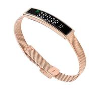 MENDUNER Bracelet Intelligent avec Photographie à Distance et Intempéries à L'épreuve des Intempéries | Bluetooth 5.3, Batterie de 5 Jours, Tracker de Fitness pour Les Femmes Hommes (Gold)