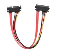 MENDUNER Câble d'extension d'alimentation 22 Broches Mâle vers Femelle, Câble combiné 'alimentation de Données 22 Broches pour Ordinateur Portable, Connecteur de Lecteur Serial ATA 7 + 15, en