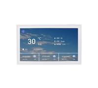 MENDUNER Cadre Photo Numérique WiFi 15,4 Pouces, écran Tactile HD avec Application, Partage Multi-utilisateurs, Diaporama, Réveil, Calendrier, Météo, Rotation Automatique, (Prise UE)