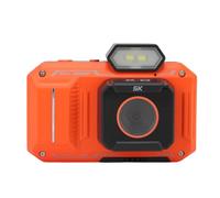 MENDUNER Caméra Numérique 5K 64MP, 18x Zoom Numérique et Autofocus, 2,88 "Écran UHD, Lampe de Poche à LED Intégrée, Batterie de 2500mAh, pour Vlogging, Voyage (Orange)