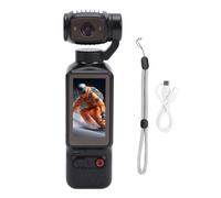 MENDUNER Caméra Vlogging 4K, Caméscope Portable 64MP avec Objectif Rotatif à 180 Degrés, écran de 1,97 Pouce, Lumière LED, Batterie 1800mAh, for Voyage Sports de Plein Air (Black)
