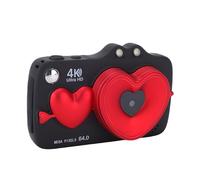 MENDUNER Caméscope Vidéo 4K, Caméra Vlogging 64 MP, Zoom Numérique 18X, Double écran, Batterie Intégrée de 1200 MAh avec Partage WiFi et Lumière D'appoint pour la Photographie de Voyage en (Black)