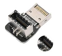 MENDUNER Connecteur Interne du Panneau Avant 2 Pièces, Adaptateur d'angle de 90 Degrés de Type E pour Carte Mère, Carte Adaptateur d'en-tête USB 3.2 Gen 2x2 10G, PH74A/PH74B (