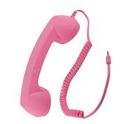 MENDUNER Contrôle Téléphonique Rétro de 3,5 Mm, combiné de Téléphone Rétro à Preuves avec Une tonalité Réglable, Récepteur de Téléphone Vintage USB C pour Ancien (Rose)