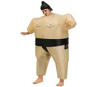 MENDUNER Costume de Lutteur de Sumo Gonflable Hilarant et Amusant - pour Halloween, Mascarades - Tissu Polyester Imperméable 190T Durable pour Adulte/enfant (Comme montré)