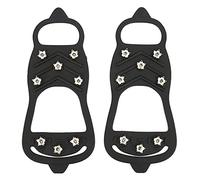 MENDUNER Couvre-Pointes de Raquettes à Neige de Couleur Vive, 1 Paire de Crampons à Glace à 8 Dents pour Les Activités, en Silicone + Acier Inoxydable, adapté aux Chaussures de 35 à 40 (M)