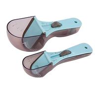 MENDUNER Cuillère à Mesurer Multifonctionnelle Réglable | Capacité de 30 Ml à 130 Ml avec Grattoir en Silicone pour une Cuisson Précise