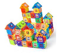 MENDUNER Ensembles de Construction de Grands Blocs de Maison 3D Créatifs pour Tout-Petits, Jouets de Puzzle éducatifs à Emboîtement pour Garçons et Filles (Bloc de Construction de 140 pièces avec