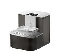 MENDUNER Fontaine à Eau pour Animaux de Compagnie 4500 ML avec Batterie 4800 MAh, Distributeur Automatique d'eau pour Chat avec Chauffage Intelligent, Pompe Silencieuse, Bol en Céramique (White)