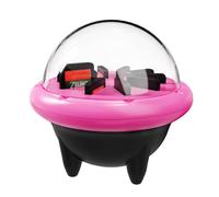 MENDUNER Game Base Holder, 2 OLED Lite Handheld Console avec 10 Emplacements, Organisateur de Jeu Portable Accessoires Cadeaux Voyageur, Voyage, Fête (Noir Rose)