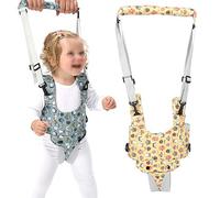 MENDUNER Harnais de Marche pour bébé, Ceinture D'apprentissage Respirante pour Améliorer L'équilibre du Corps, Aide à la sécurité du bébé Jaune Clair Pendant 8 à 18 Mois (Imprimé chouette jaune clair)