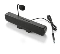 MENDUNER Haut-Parleur D'ordinateur avec Micro Amovible, Haut-Parleur de Bureau alimenté par USB avec Pince à Ressort, Contrôle du Volume, Bouton de Sourdine, Réunions de Jeu, Cours en Ligne