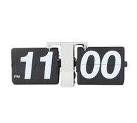 MENDUNER Horloge à Feuilleton, Horloge Numérique Mécanique Vintage avec Tour de Page Silencieuse, Lecture Facile à Grands Numéros Bouton de Temps Réglable pour Chambre, Bureau, (Black)