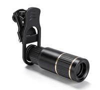 MENDUNER Kit D'Objectif D'appareil Photo de Téléphone, Objectif en Verre Optique Bleu avancé 4 en 1 avec TéléObjectif 22x 198 Fisheye 0,63x Grand Angle 15x Objectif Macro, Smartphones iOS