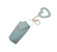 MENDUNER Lot de 4 Rangements de Rouge à Lèvres en Cuir PU | Étui de Voyage avec Porte-clés Miroir pour Femme, Sac à Dos, Porte-baume à Lèvres, Blanc, Noir, Rose, Vert