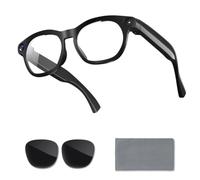 MENDUNER Lunettes IA 8MP Caméra Traduction en Direct Streaming | Léger Cadre en D, ENC, Double Haut-parleur, Bluetooth, Enregistrement Vidéo, Batterie 290mAh, 7 Heures de Musique, WiFi