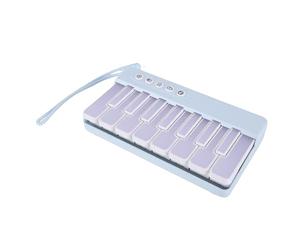 MENDUNER Mini Jouet de Piano à Clavier pour Les Tout-Petits avec des Lumières Colorées, Jouet d'instrument de Musique de Poche Portable, 8 Timbres et Comptines, Cadeau d'anniversaire