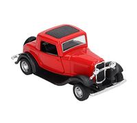 MENDUNER Modèle de Voiture Vintage en Alliage à l'échelle 1:32 | Jouet Rétro à Tirer avec Portes Qui s'ouvrent pour Les Collectionneurs, Les Enfants et l'éducation Préscolaire (Rouge)