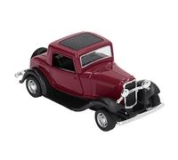 MENDUNER Modèle de Voiture Vintage en Alliage à l'échelle 1:32 | Jouet Rétro à Tirer avec Portes Qui s'ouvrent pour Les Collectionneurs, Les Enfants et l'éducation Préscolaire (Bordeaux)
