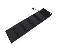 MENDUNER Panneau Solaire Portable 15W avec Port USB, Chargeur de Panneau Solaire en Toile de Silicium Monocristallin pour la Randonnée et le Camping, Noir