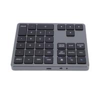 MENDUNER Pavé Numérique, sans Fil 3.0 5.0 et 2,4 GHz Double Mode 35 Touches pavé Numérique Rechargeable avec Design Ultra Fin de 0,5 Pouces, Ordinateur Portable, Tablette, (Gris Noir)