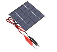 MENDUNER Petit Panneau Solaire 1,5 W avec Clamp/Holder Métallique pour Lampe de Jouet électrique DIY, Chargeur de Panneau Solaire en Silicium Polycristallin, Module de étanche, 10 X 10 Cm