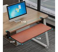 MENDUNER Pince sur le Support de Clavier et le Tiroir, Structure Stable, Gain de Place pour une Utilisation Ergonomique, Matériau en Acier laminé à Froid 29,5 X 9,8 Pouces (couleur teck)